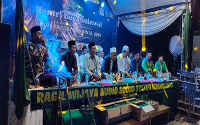 Puncak Hari Santri Nasional (HSN) 2024: MWC NU Tanjung Bintang Gelar Santri BersholawatÂ